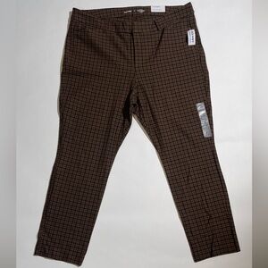 Old Navy Pixie High-Waisted Brown Houndstooth Skinny Pant - Size 18